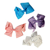 Sparkle Pearl Ribbon Hair Bow Clip